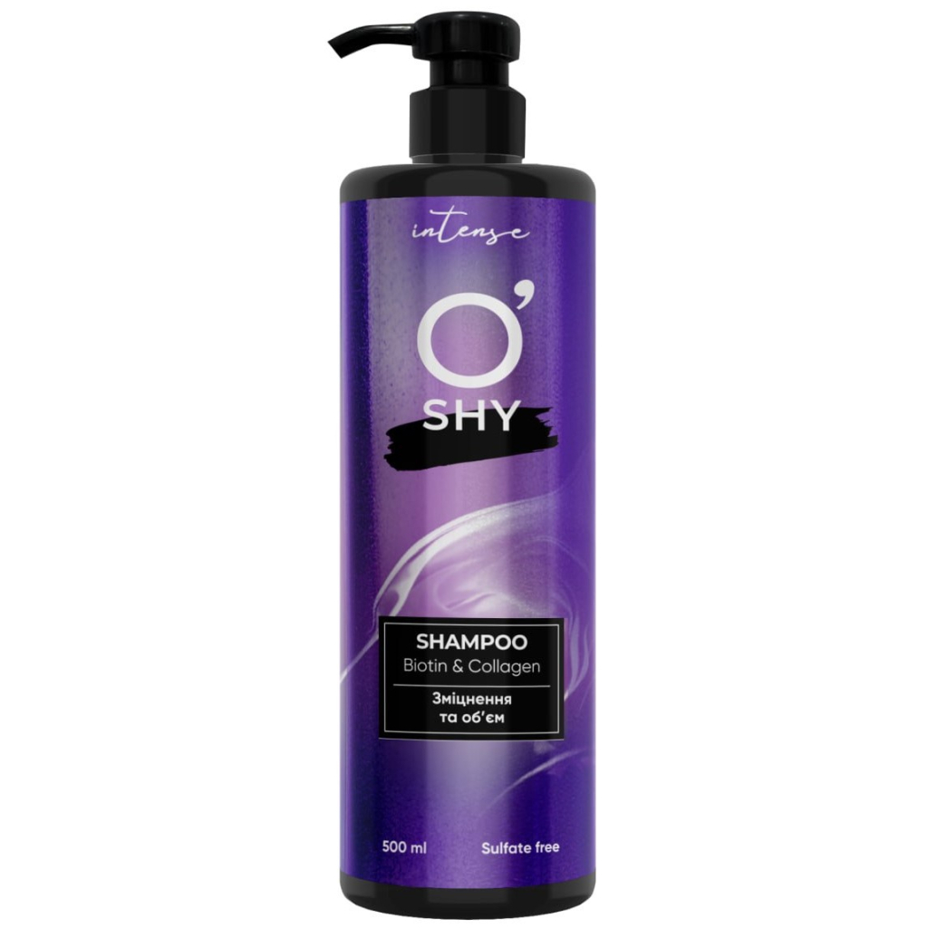 Шампунь O'Shy Intense Biotin & Collagen Зміцнення та об'єм 500 мл (4820263232941) - зображення 1