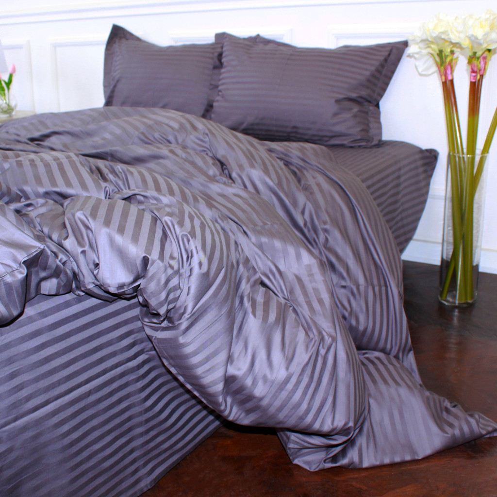 Постільна білизна MirSon Satin 30-0012DarkGray 160х220 Сімейний (2200005252017) - зображення 1