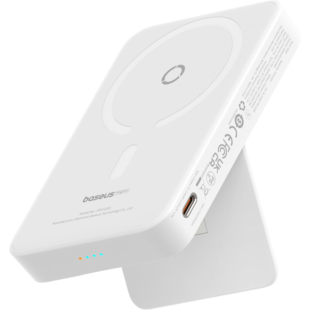 Батарея універсальна Baseus MagPro 5000mAh 20W, White (PPCXZ05) (P10064100222-00) - зображення 1
