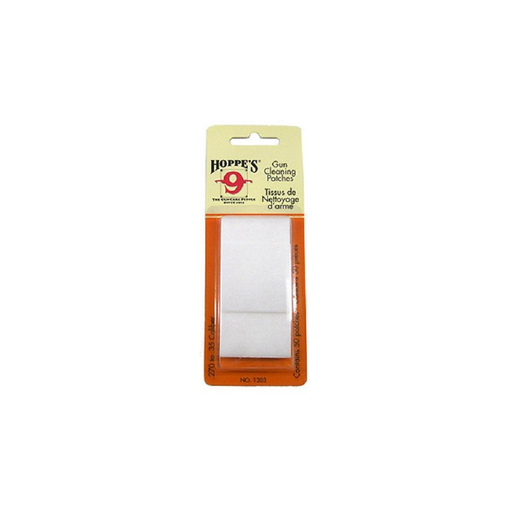Патч для чищення зброї Hoppe's .35-.270 квадратний синтетика 50 шт/уп (1203) - зображення 1