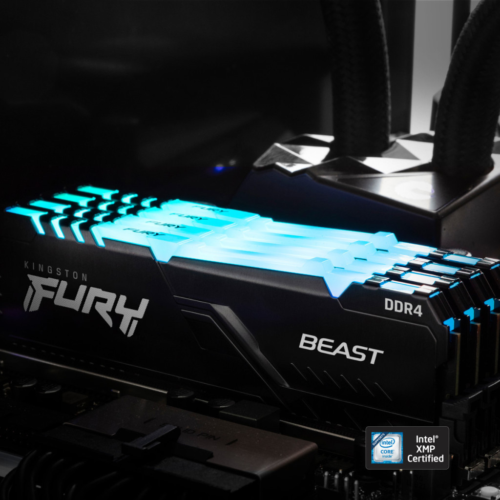 Модуль пам'яті для комп'ютера DDR4 64GB (2x32GB) 3600 MHz Fury Beast RGB Kingston Fury (ex.HyperX) (KF436C18BBAK2/64) - зображення 9
