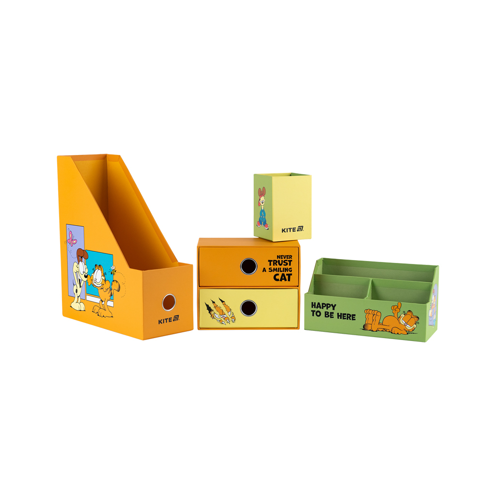 Настільний набір Kite Garfield 4 предмети, картон (GF25-357) - изображение 3
