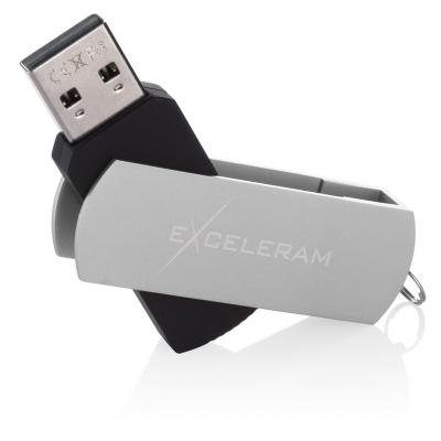 USB флеш накопичувач eXceleram 8GB P2 Series Silver/Black USB 2.0 (EXP2U2SIB08) - зображення 3