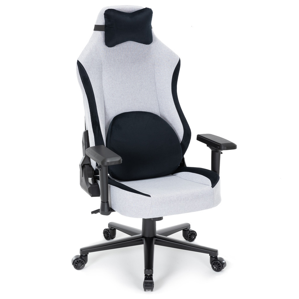Крісло ігрове GamePro GC715LG Linen fabric Light grey (GC715LG) - зображення 4
