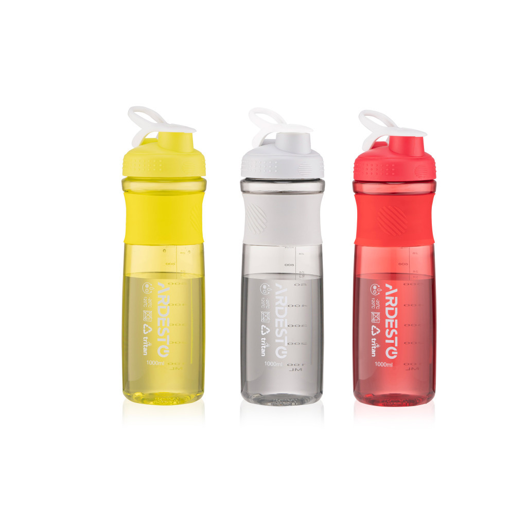 Пляшка для води Ardesto Smart Bottle 1000 мл Grey (AR2204TG) - зображення 6