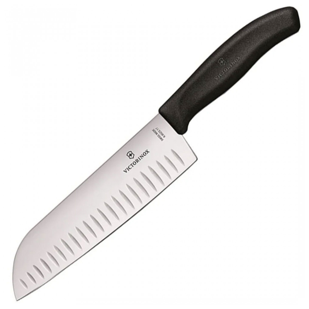 Кухонний ніж Victorinox Swiss Classic Santoku 17см Black (6.8523.17G) - зображення 2