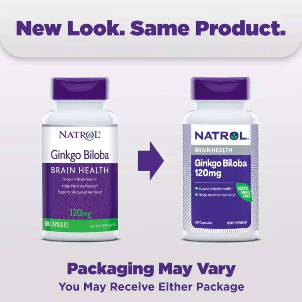 Вітамінно-мінеральний комплекс Natrol Вітамін E, 268 мг, Super Vitamin E, 90 гелевих капсул¶Гінкго Білоба, 120 мг, Ginkgo Biloba, 60 к (NTL-00768) - зображення 3