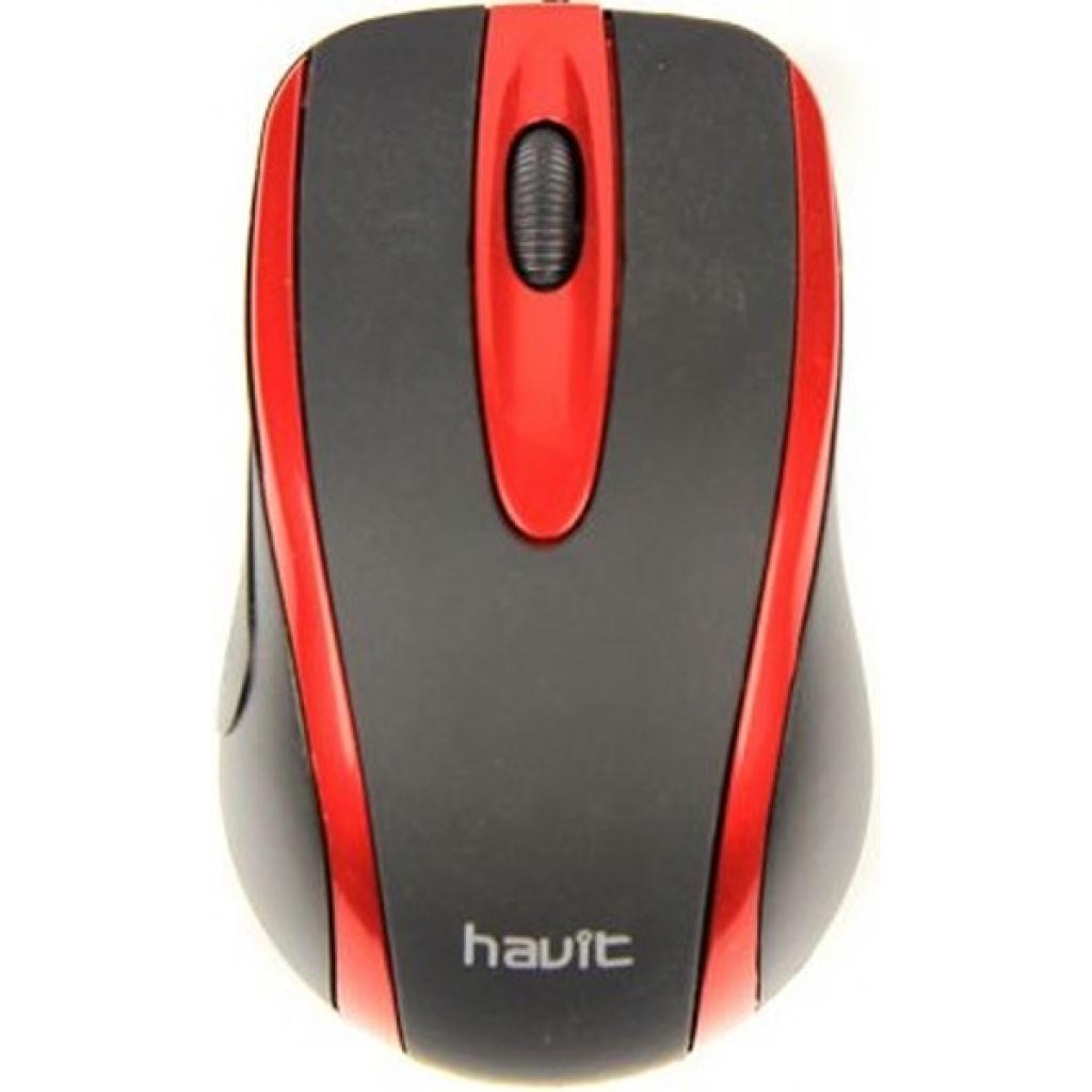 Мишка Havit V-MS753 USB Black/Red (23939) - зображення 2