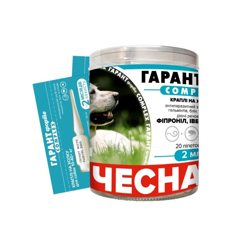Краплі для тварин Unicum Гарант Форте COMPLEX від бліх, кліщів та гельмінтів 10-40 кг (4820150204662) - зображення 1