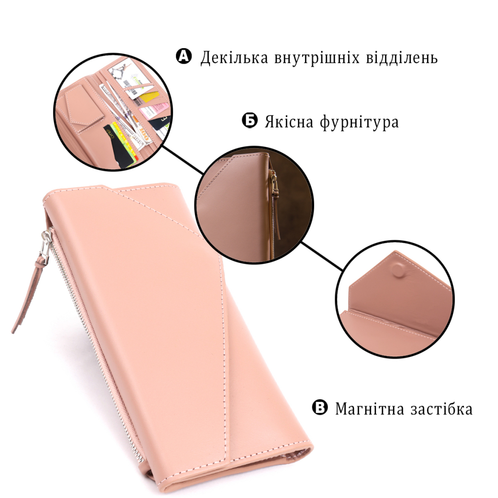 Гаманець Grande Pelle Рожевий (11360) - зображення 4