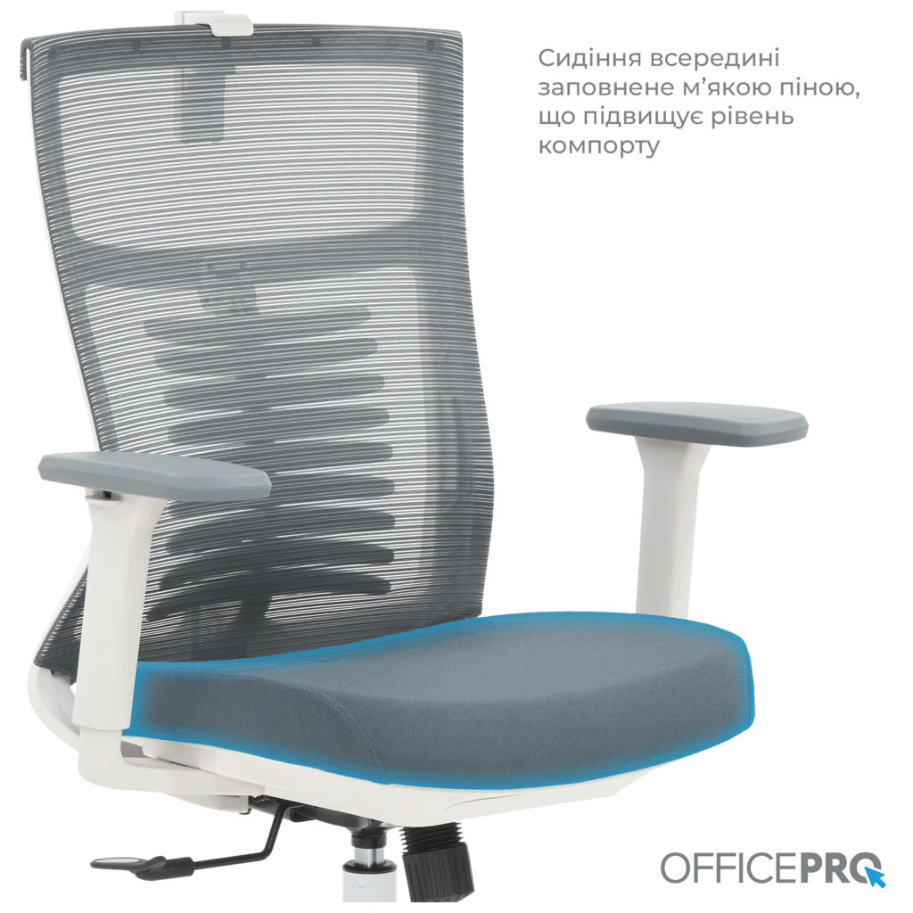 Офісне крісло OfficePro Balance OC550-W-DG-DG (OC550-W-DG-DG) - зображення 9