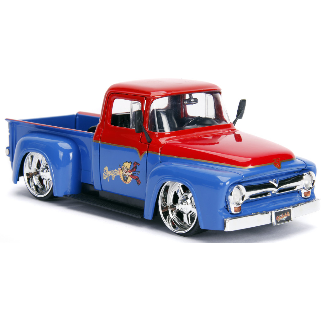 Машина Jada металева Комікси DC Супердівчина Форд F-100 1956 з фігуркою 1:24 (253255008) - зображення 7