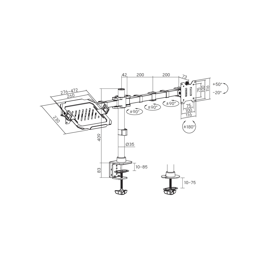 Кронштейн OfficePro MA113B - зображення 5