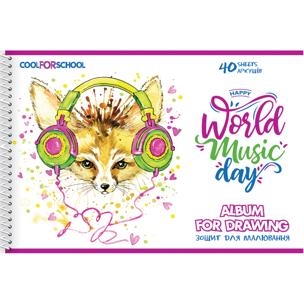 Альбом для малювання Cool For School на пружині 40 аркушів (CF60904) - зображення 1