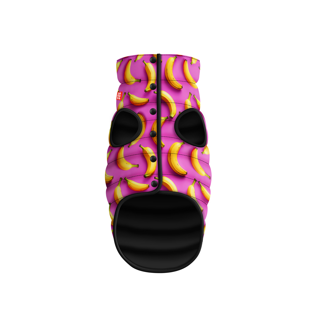 Курточка для тварин WAUDOG Clothes Банани на рожевому M 40 (407-4055) - зображення 1