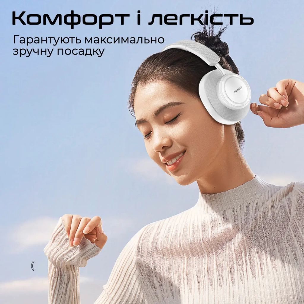 Навушники Promate Takt White (takt.white) - зображення 6