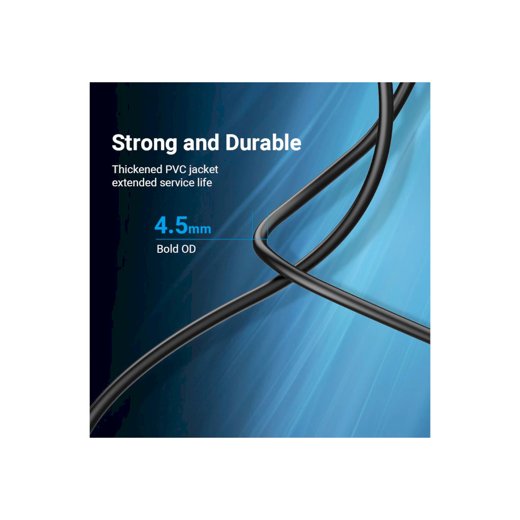 Кабель для принтера USB 2.0 AM/BM 1.5m 480Mbps PVC black VENTION (COQBG) - зображення 7