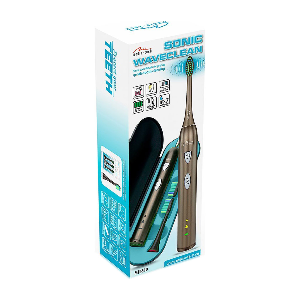 Електрична зубна щітка Media-Tech SONIC WAVECLEAN (MT6510) - зображення 4