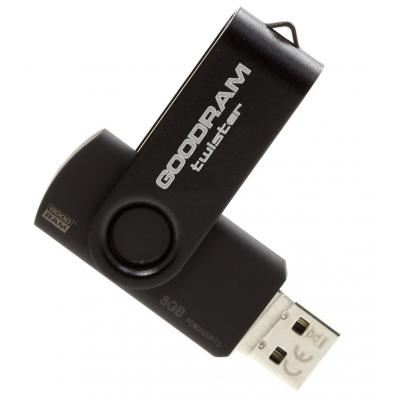 USB флеш накопичувач Goodram 4GB TWISTER Black clip USB 2.0 (UTS2-0040KKR11) - зображення 1
