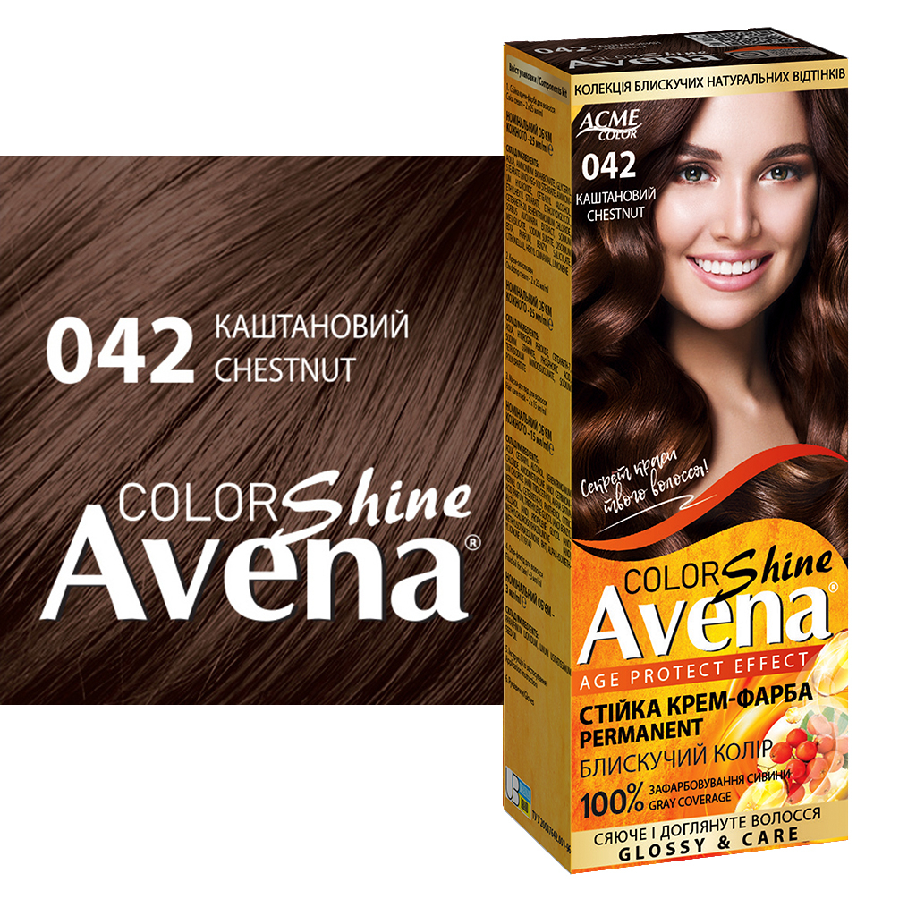 Фарба для волосся Acme Color Avena Shine Color Стійка 042 - Каштановий (4823115502568) - изображение 3