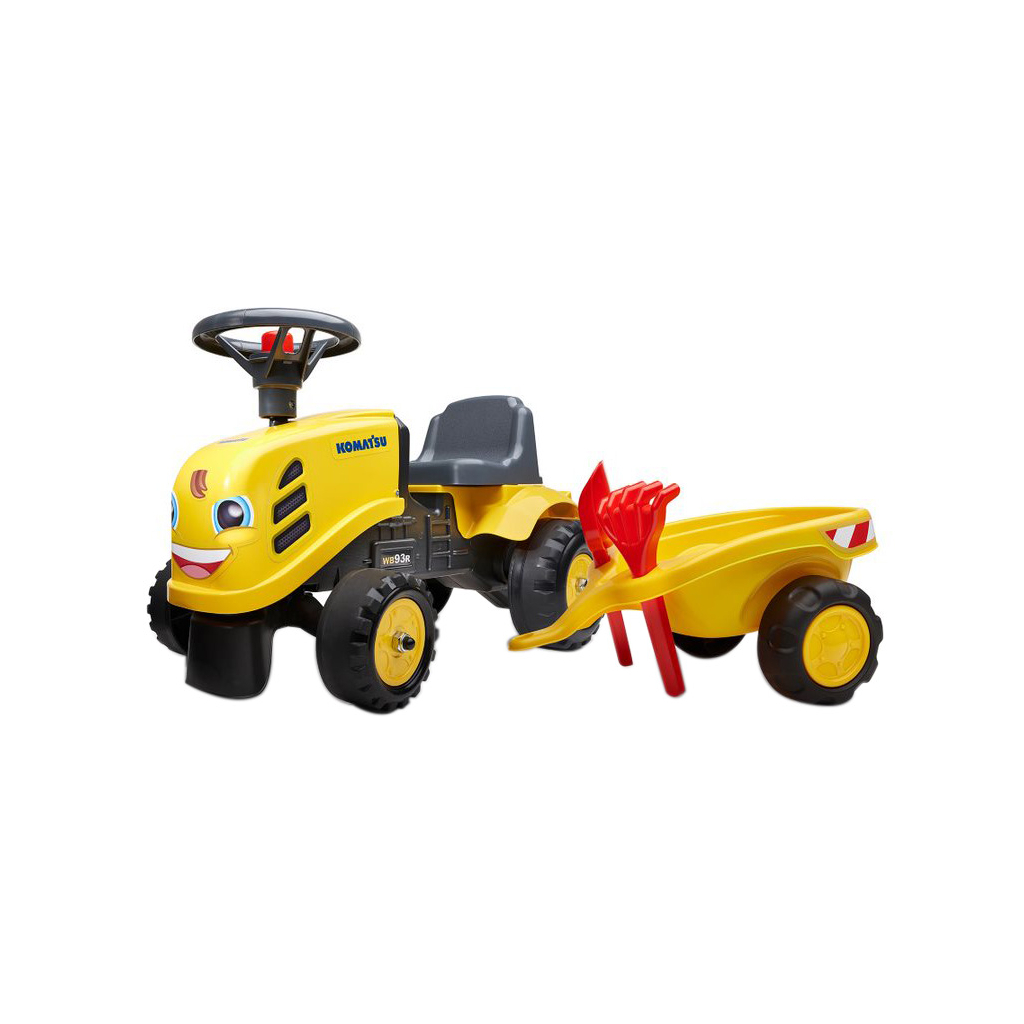 Чудомобіль Falk Komatsu трактор з причепом Жовтий (286C) - зображення 1
