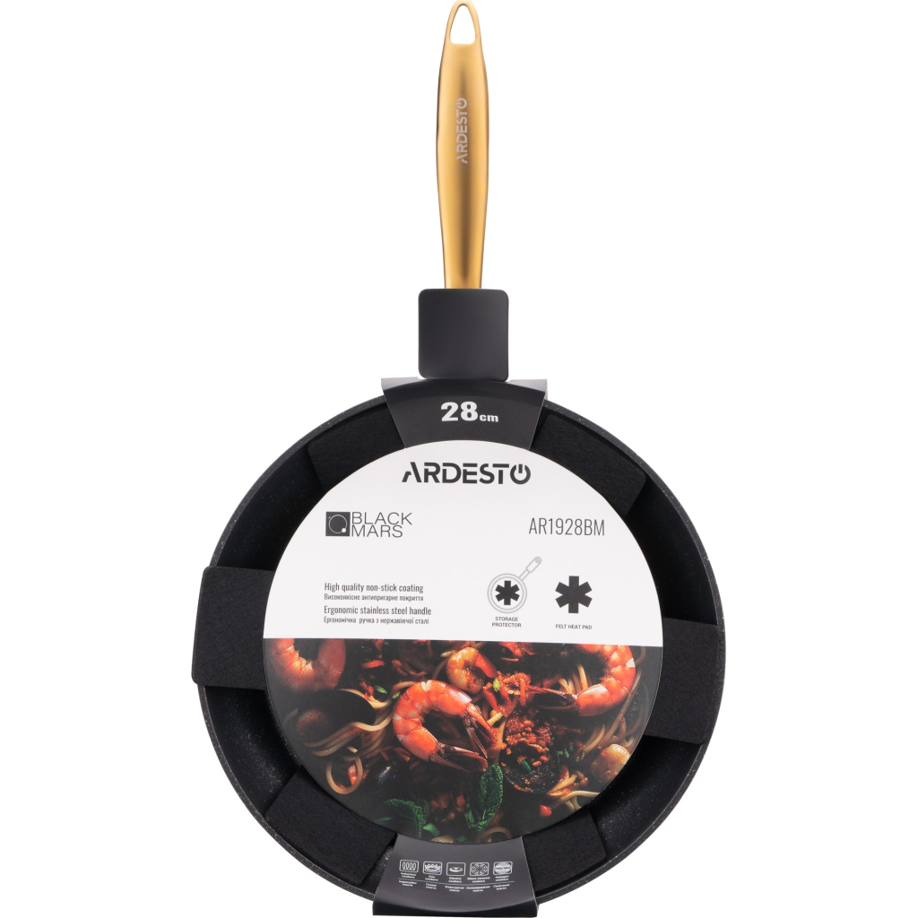 Сковорода Ardesto Black Mars Sparkle 28 см (AR1928BM) - зображення 8
