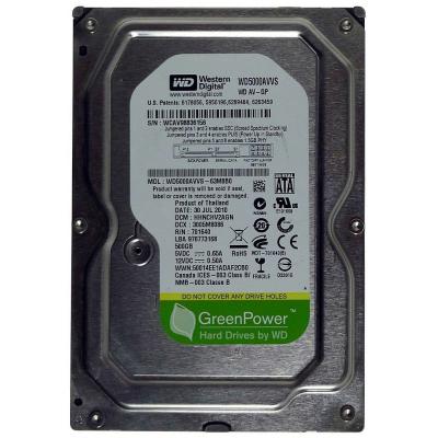 Жорсткий диск 3.5"  500Gb WD (# WD5000AVVS #) - зображення 1