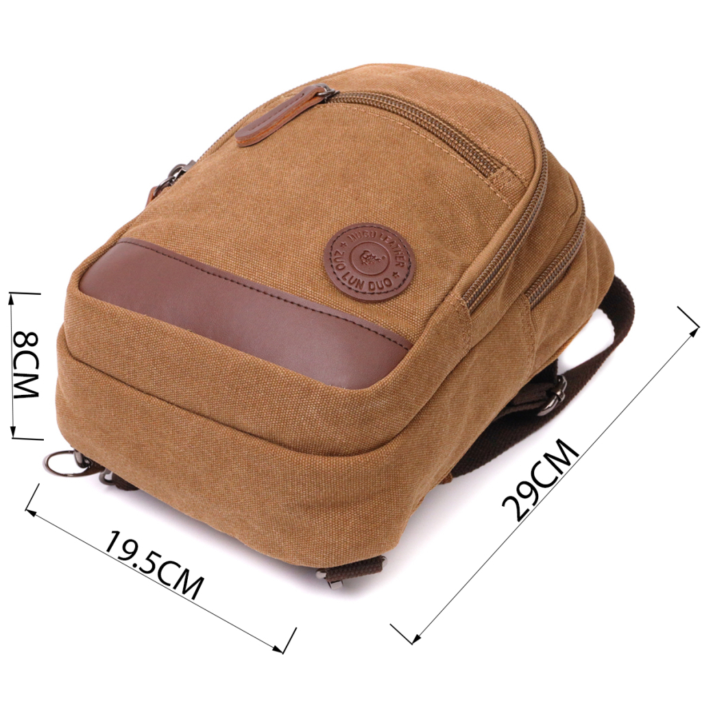 Сумка Vintage Для чоловіків через плече з ущільненою спинкою Коричнева (22177) - зображення 3