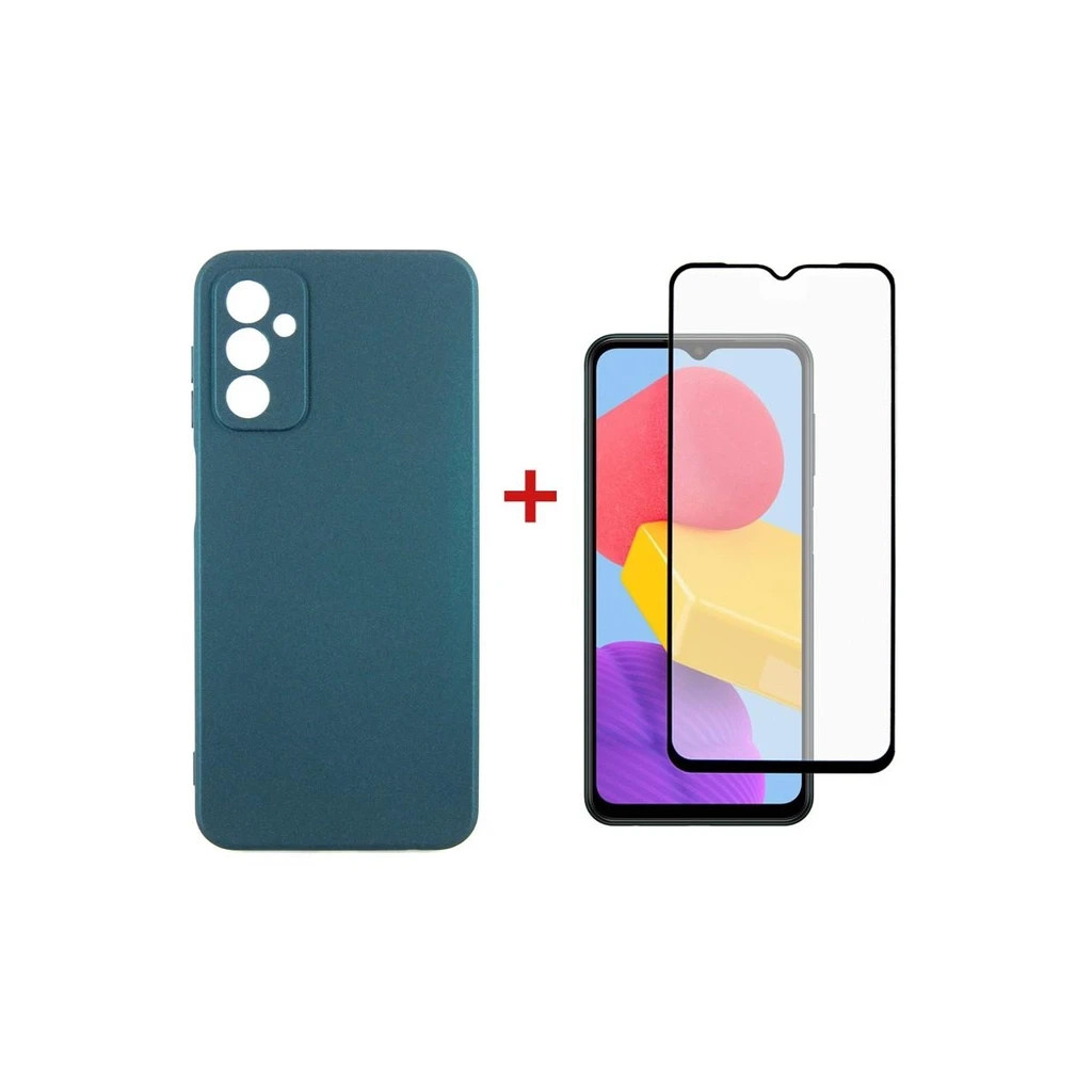 Чохол до мобільного телефона Dengos Samsung Galaxy M13 Case + Glass (Green) (DG-KM-73) - зображення 1