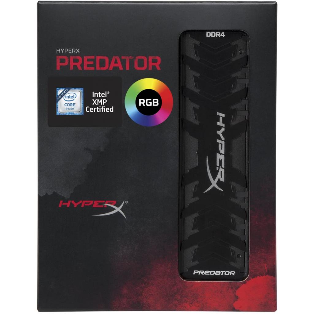 Модуль пам'яті для комп'ютера DDR4 128GB (4x32GB) 3200 MHz HyperX Predator RGB Kingston Fury (ex.HyperX) (HX432C16PB3AK4/128) - зображення 5