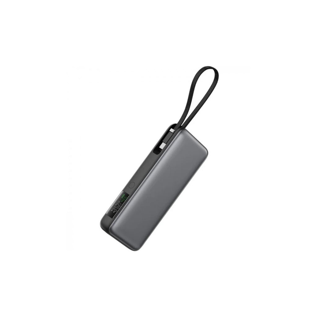 Батарея універсальна Acefast 20000mAh 130W PD, QC/3.0 USB-A+USB-C In/Out,build-in cable M22 Gray (6974316283904) - зображення 1