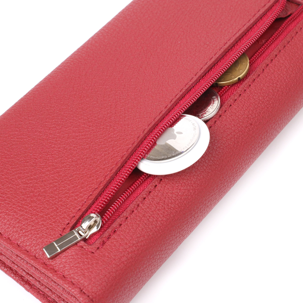 Гаманець ST Leather З натуральної шкіри Червоний (23096) - зображення 8