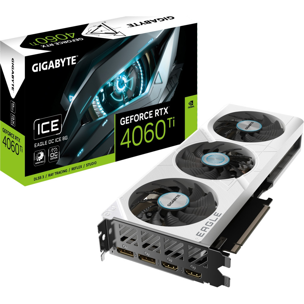 Відеокарта GIGABYTE GeForce RTX4060Ti 8Gb EAGLE OC ICE (GV-N406TEAGLEOC ICE-8GD) - зображення 9