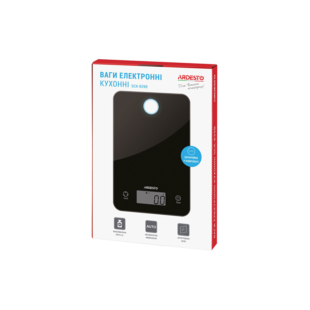Ваги кухонні Ardesto SCK-839B - изображение 9