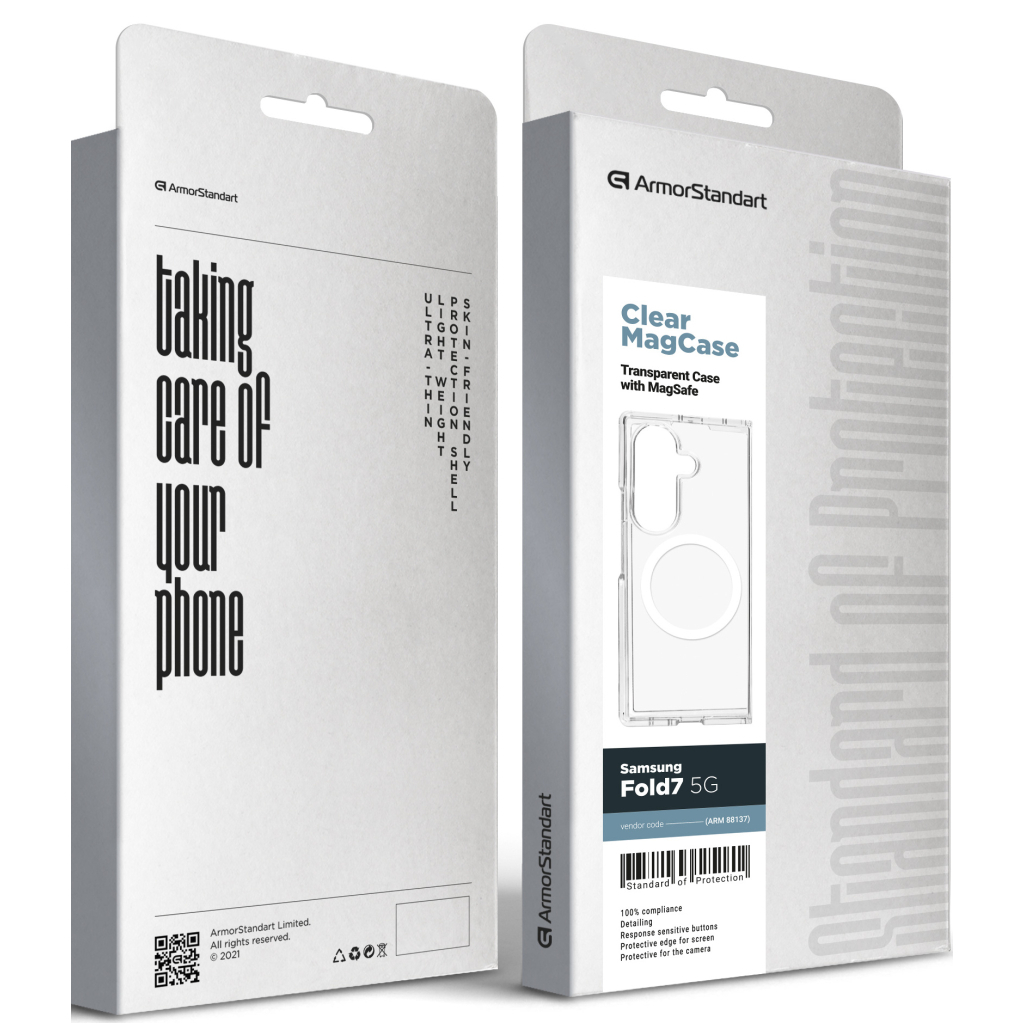 Чохол до мобільного телефона Armorstandart Clear MagCase Samsung Fold7 5G Transparent (ARM88137) - зображення 5