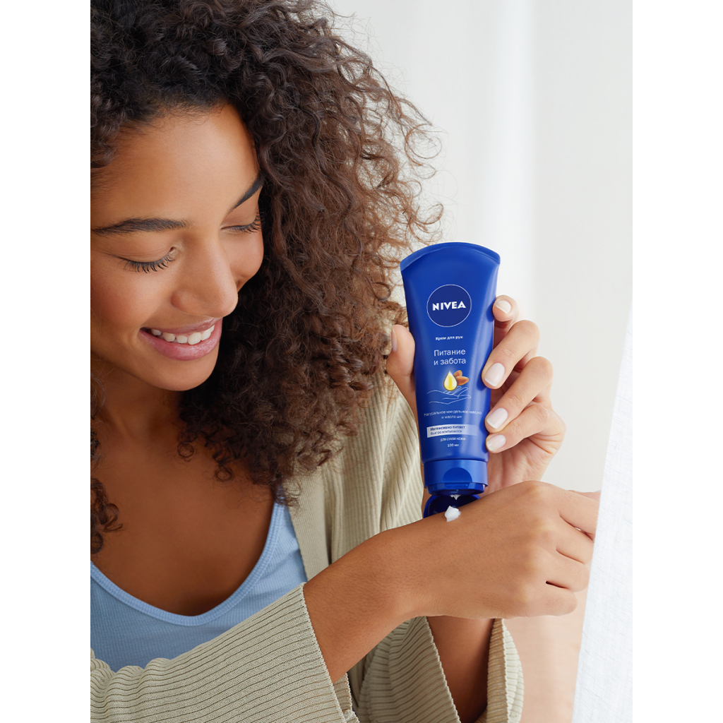 Крем для рук Nivea Живлення та турбота Мигдальна олія та олія ши 100 мл (42417750/42417774) - зображення 3