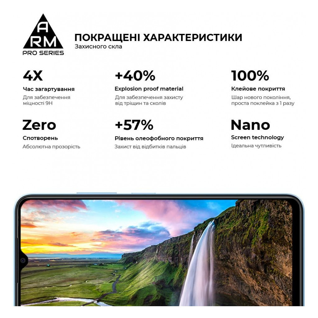 Скло захисне Armorstandart Pro ZTE Blade A54 4G Black (ARM70683) - зображення 5
