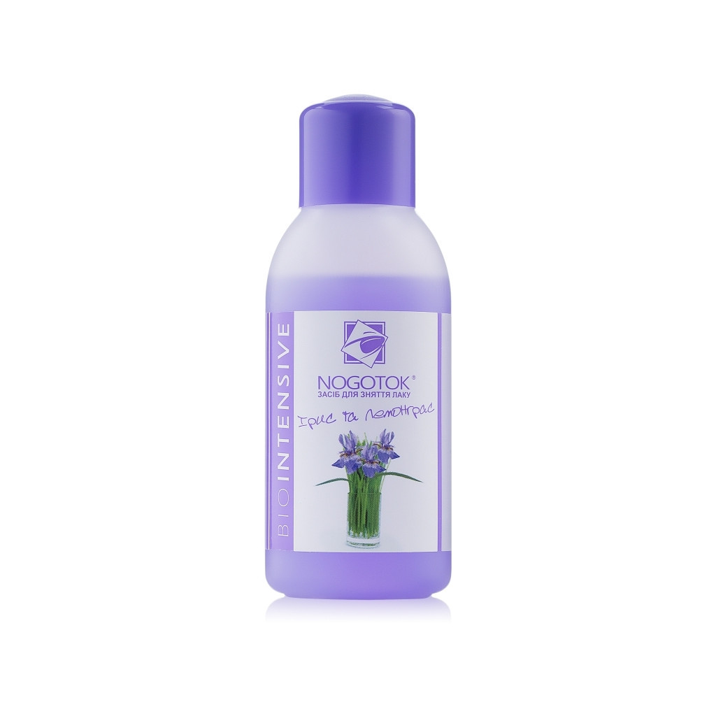 Рідина для зняття лаку Nogotok Biointensive З ацетоном Ірис та лемонграс 100 мл (4820153891272) - изображение 1