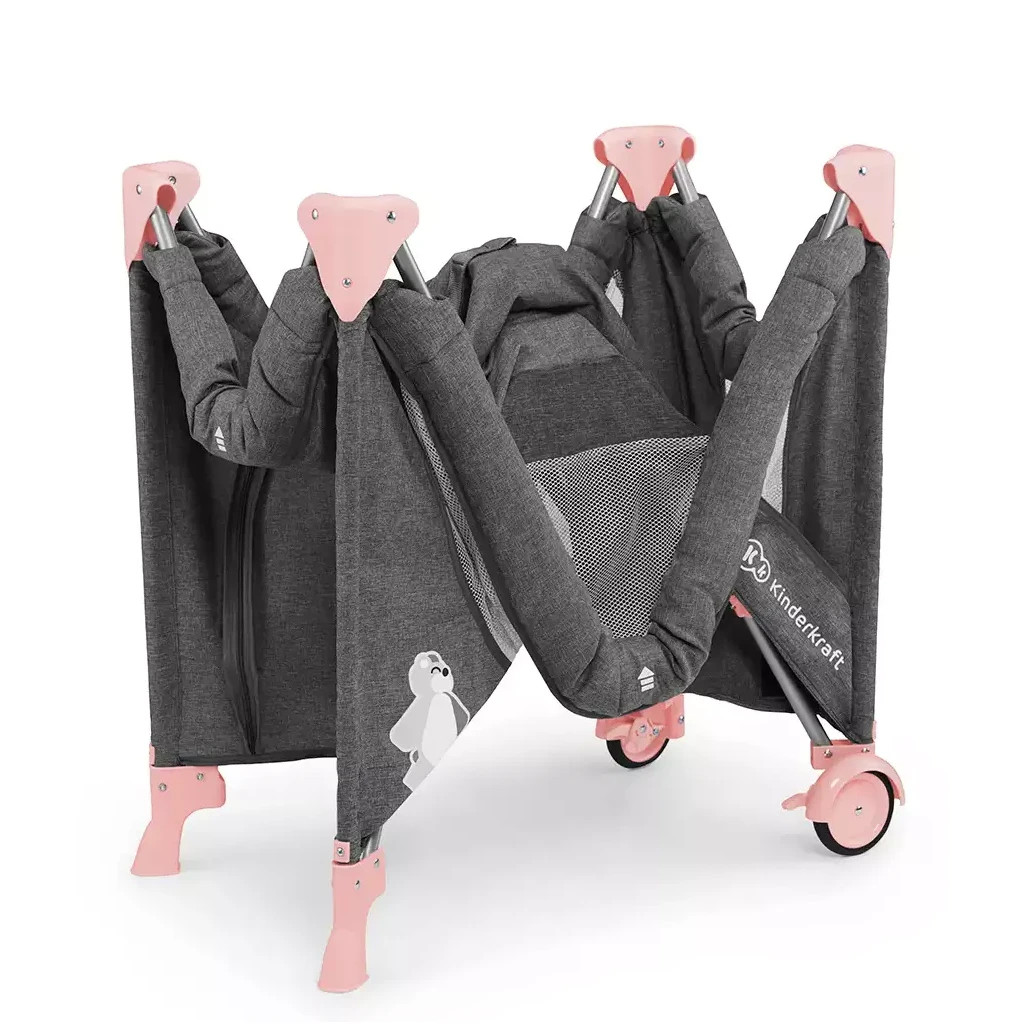 Ліжечко Kinderkraft манеж з пеленатором Joy Pink (5902533911264) - зображення 6