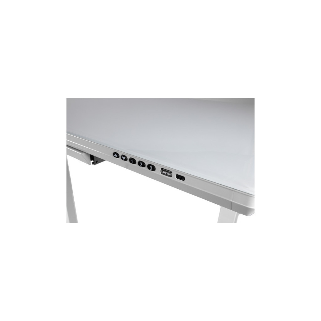 Комп'ютерний стіл Barsky StandUp white glass 1200*600 (BST-12new) - зображення 8