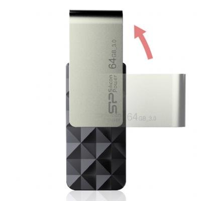 USB флеш накопичувач Silicon Power 64Gb BLAZE B30 black USB3.0 (SP064GBUF3B30V1K) - зображення 4