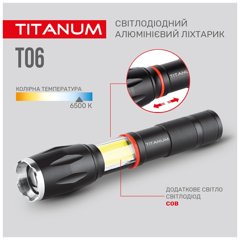 Ліхтар TITANUM 300Lm 6500K (TLF-T06) - зображення 9