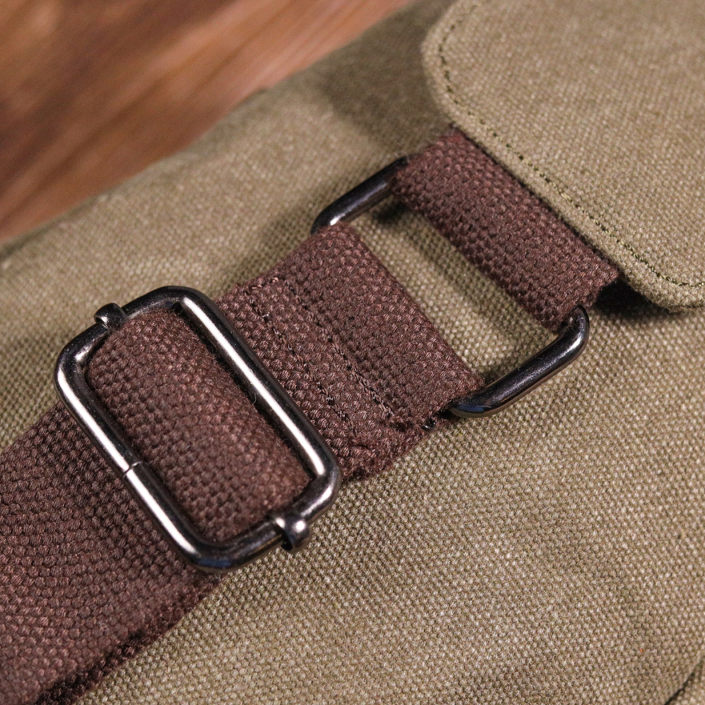 Сумка Vintage Чоловіча через плече з текстилю Оливкова (21231) - зображення 9