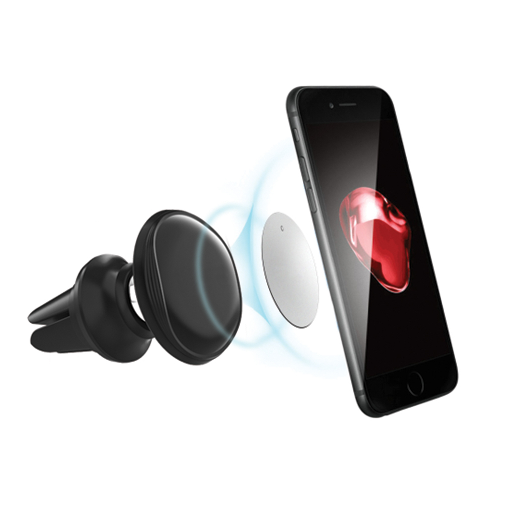 Універсальний автотримач ColorWay Metallic Air Vent-4(360 rotation) magnetic Black (CW-CHM09-BK) - зображення 5