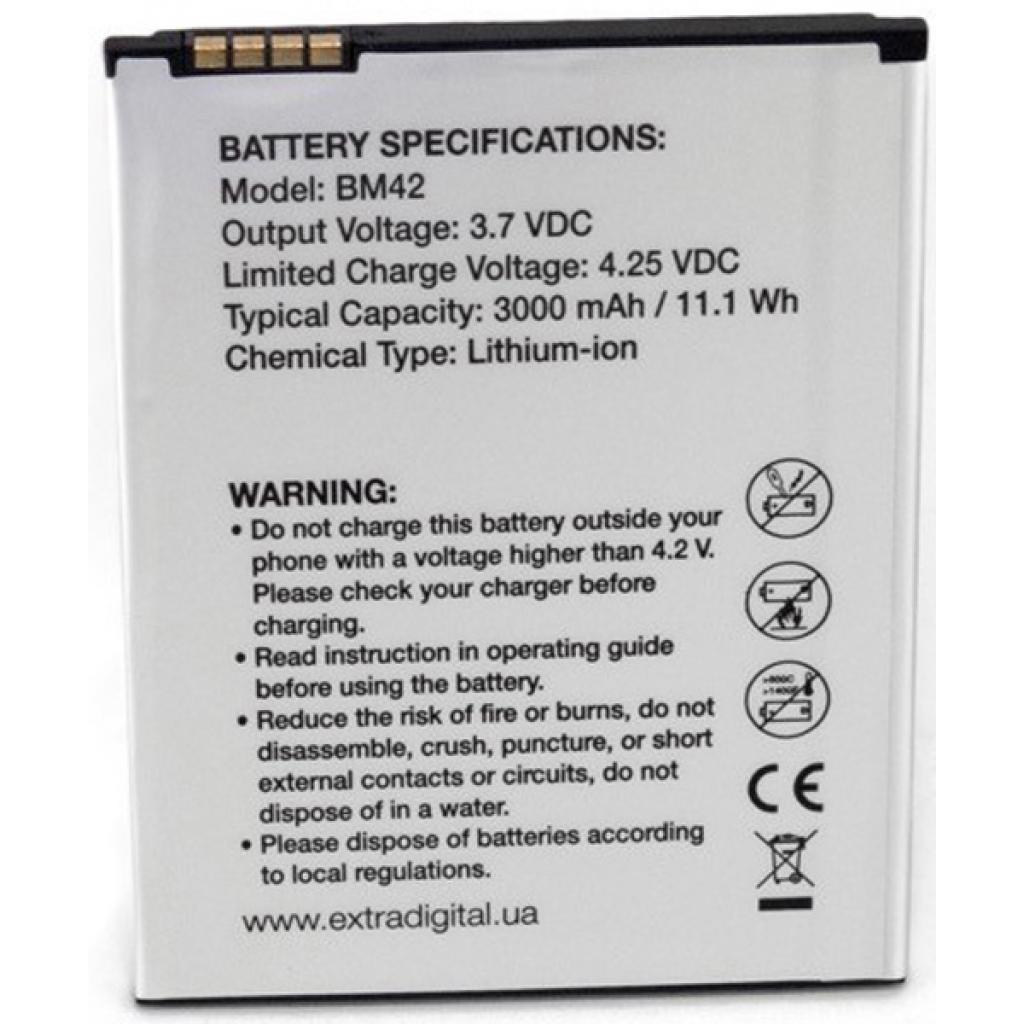 Акумуляторна батарея Extradigital Xiaomi Redmi Note 1 (BM42) 3000 mAh (BMX6440) - зображення 2
