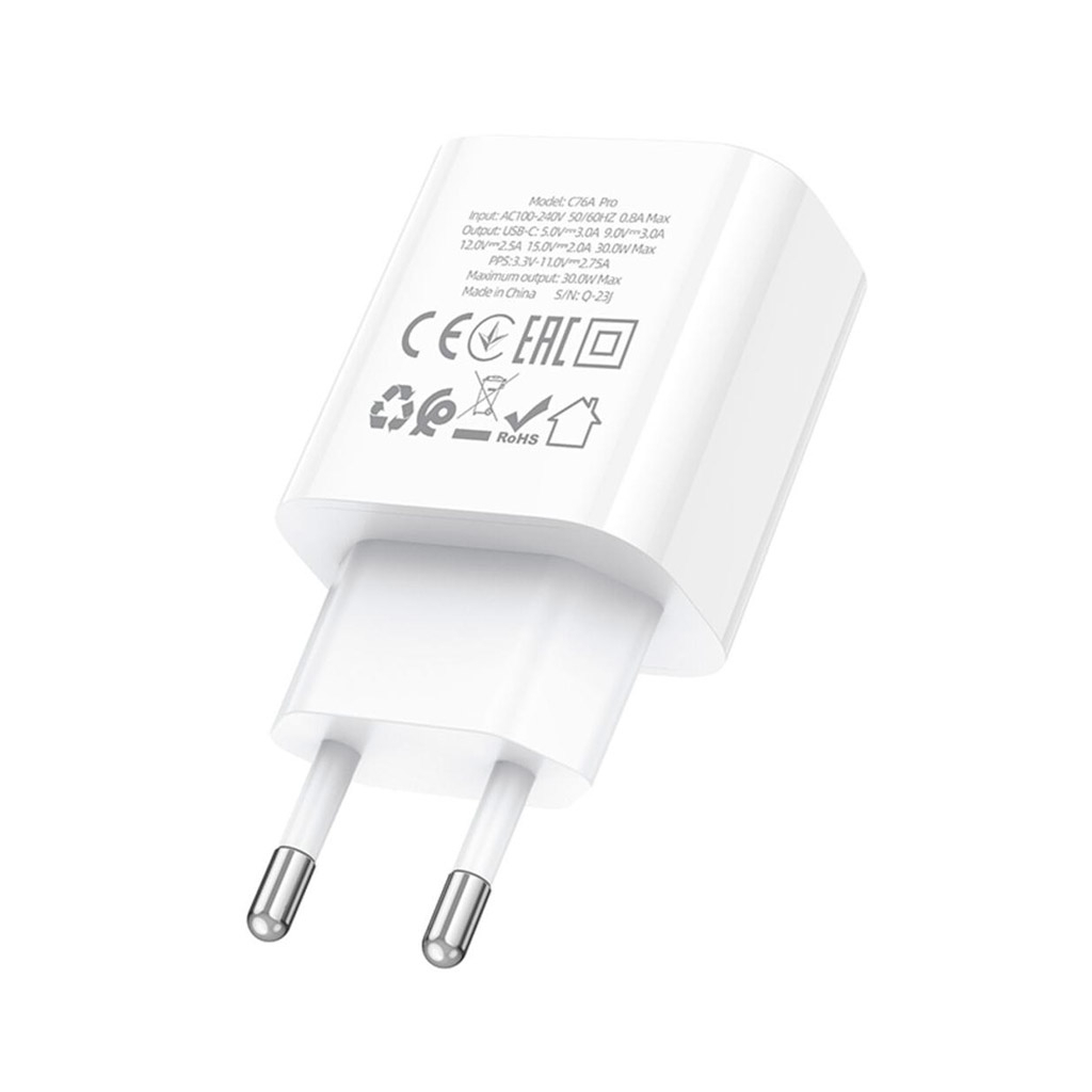 Зарядний пристрій HOCO C76A Pro Majestic USB-C PD30W White (6942007616300) - зображення 5