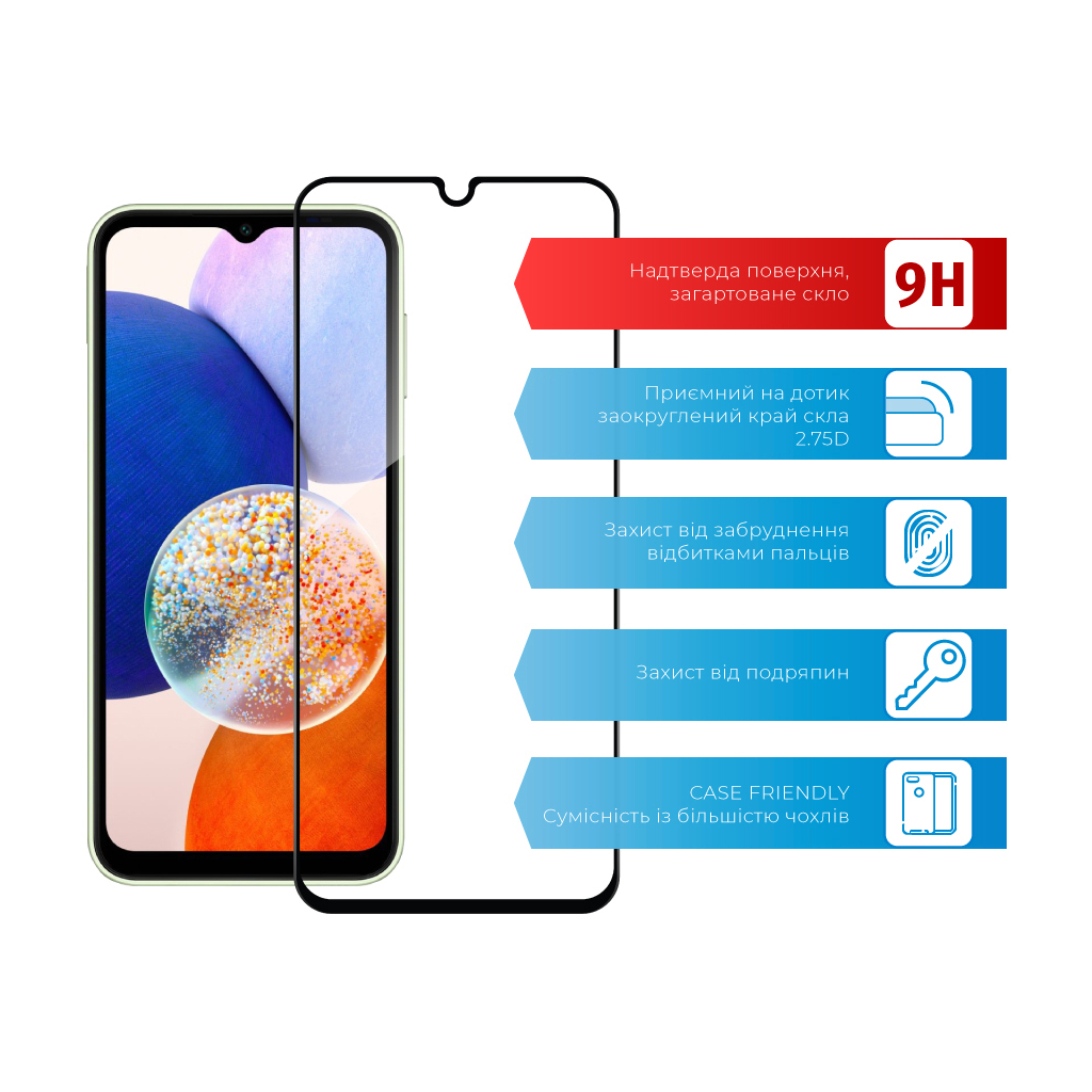 Скло захисне ACCLAB Full Glue Samsung A14 (1283126559747) - зображення 3