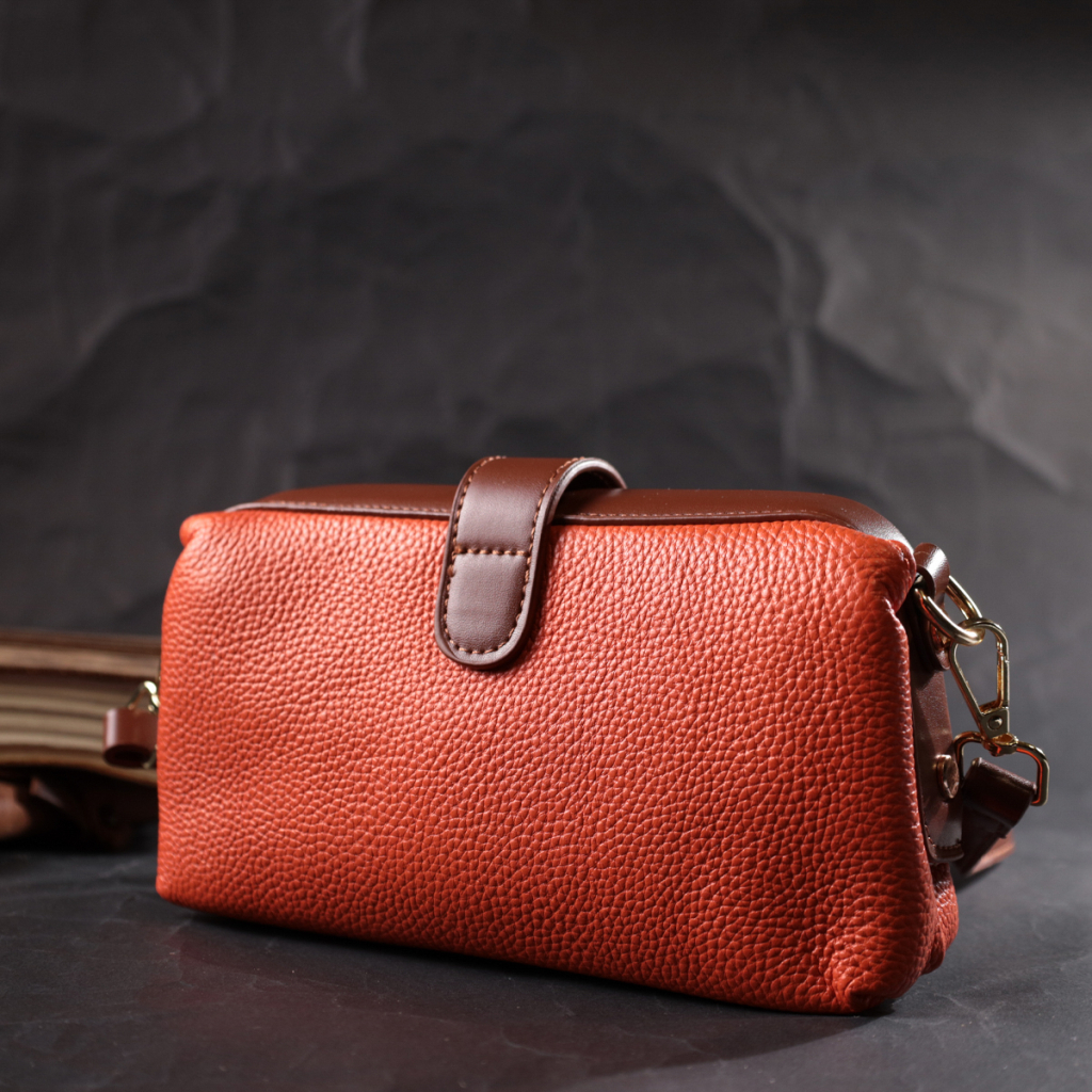 Сумка Vintage З натуральної шкіри Помаранчева (22424) - зображення 10