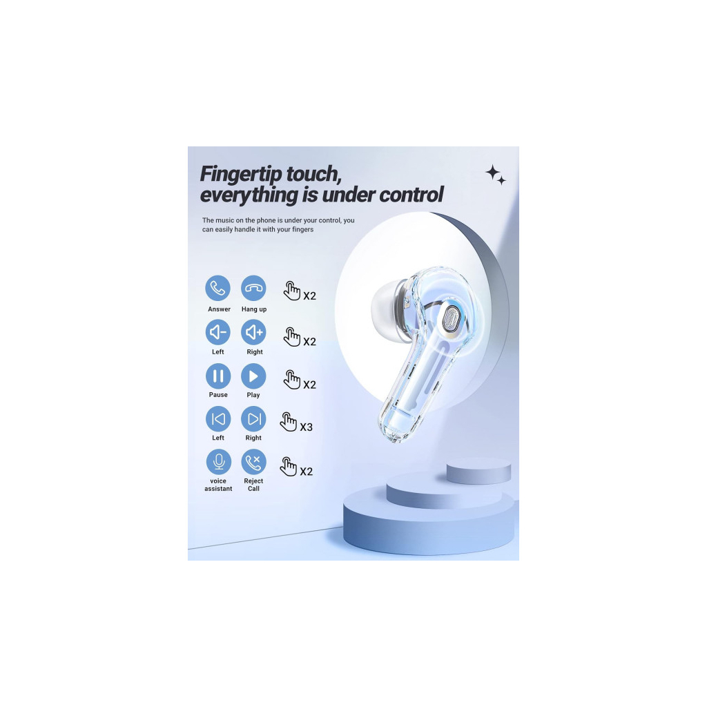 Навушники Acefast T8 Ice Blue (6974316282235) - зображення 6