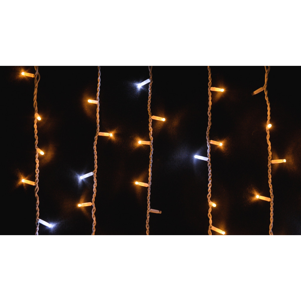 Гірлянда Delux ICICLE 108LED 2x1 м Білий flash Жовтий/Білий IP44 (90015179) - зображення 1